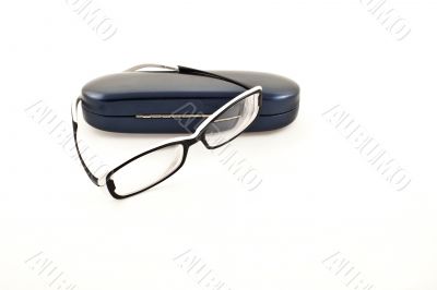 glasses on its case