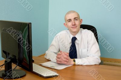 Businessman on a workplace