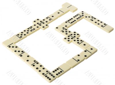 Bones of dominoes
