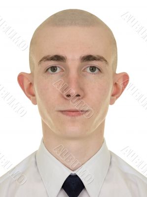 Symmetrical portrait of the young man