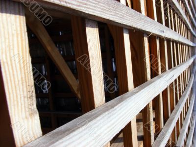 Wooden lattice fence