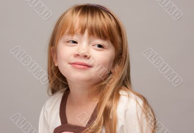 Portrait of an Adorable Red Haired Girl
