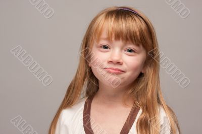 Portrait of an Adorable Red Haired Girl