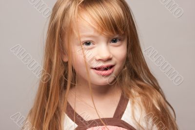 Portrait of an Adorable Red Haired Girl
