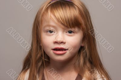Portrait of an Adorable Red Haired Girl