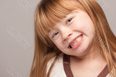 Portrait of an Adorable Red Haired Girl
