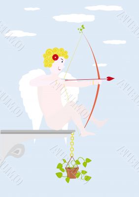 Cupid for St. Valentine`s day