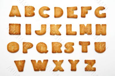 Cookies in the form of the alphabet