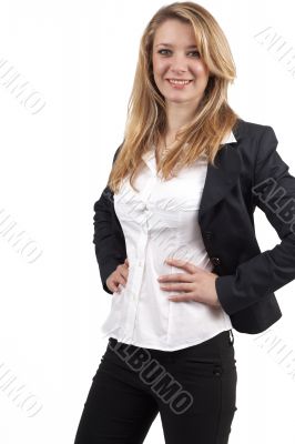 Beautiful blonde businesswoman