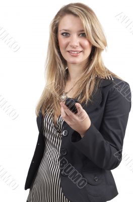 Beautiful blonde businesswoman