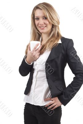 Beautiful blonde businesswoman