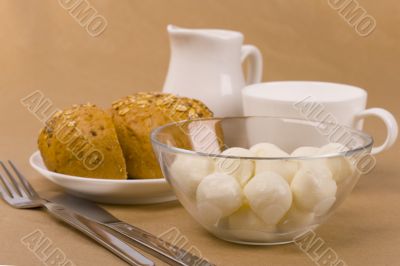 bread and mozzarella