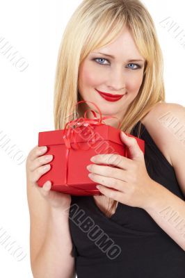 Portrait of beautiful blonde woman