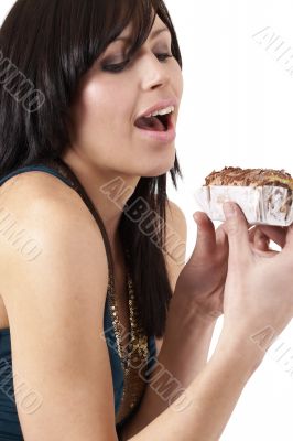 Portrait of beautiful brunette woman