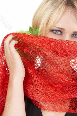 Portrait of beautiful blonde woman