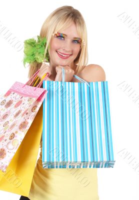 Portrait of beautiful blonde woman