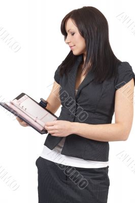 Beautiful brunette businesswoman