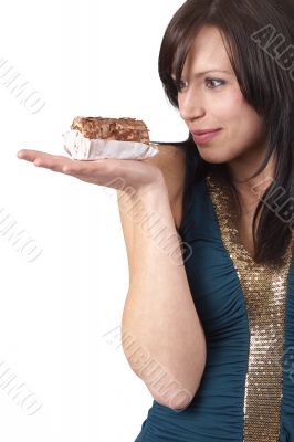 Portrait of beautiful brunette woman