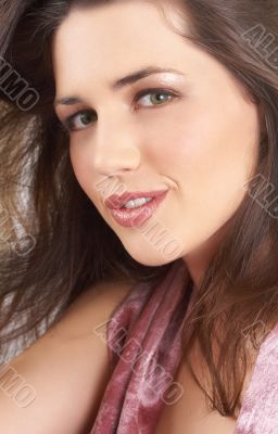 Portrait of beautiful brunette woman