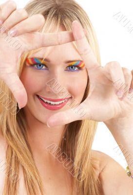 Portrait of beautiful blonde woman