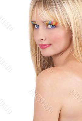 Portrait of beautiful blonde woman