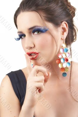 Portrait of beautiful brunette woman