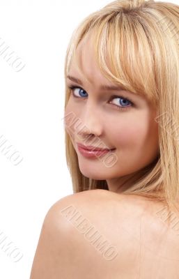 Portrait of beautiful blonde woman