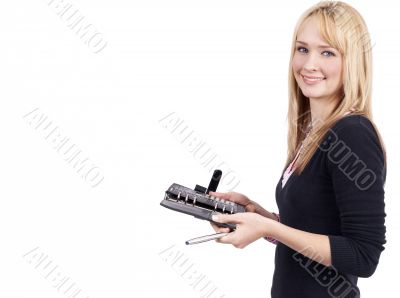 Beautiful blonde businesswoman
