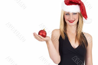 Portrait of beautiful blonde woman