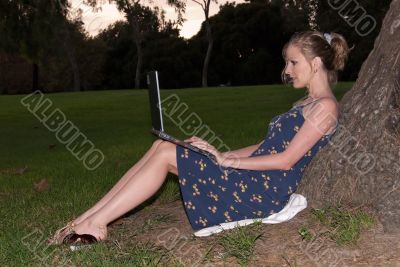 Working in the park