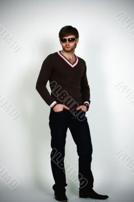 blonde man in modern sweater