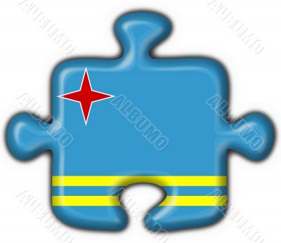 aruba button flag puzzle shape - 3d made