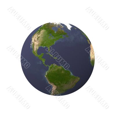 earth with black background