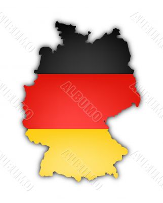 flag and map of germany