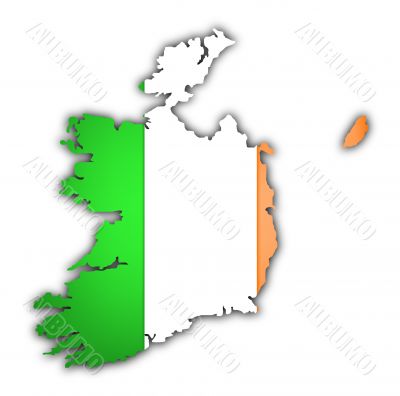 flag and map of ireland