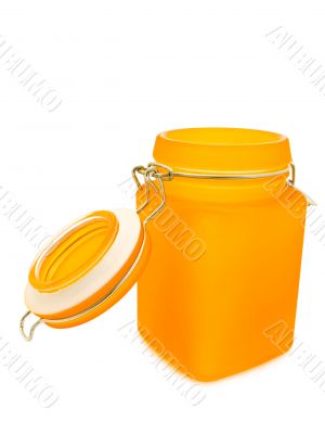 decorative open jar
