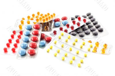 a number of pill blisters