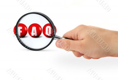 FAQ sign enlarged