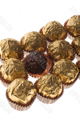 brown chocolate candy close up