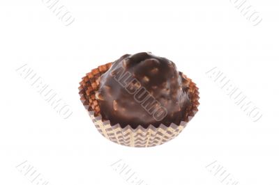 brown chocolate candy closeup