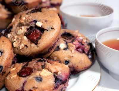 Muffins cakes on the plate