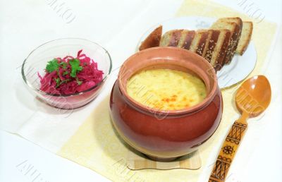 Soup in casserole