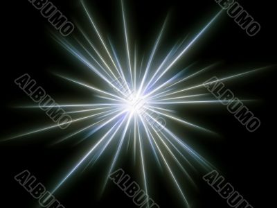 Star on a black background.