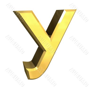 3d gold cyrillic letter