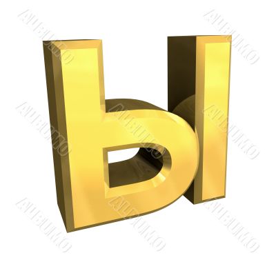 3d gold cyrillic letter