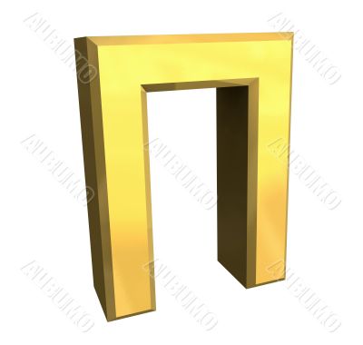 3d gold cyrillic letter