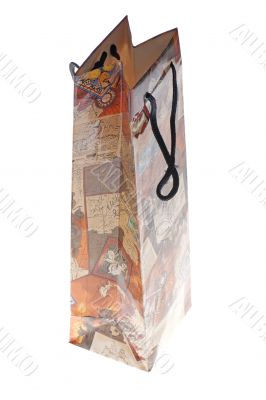 paper bag on white closeup