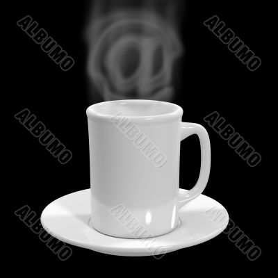 The cap of hot tea