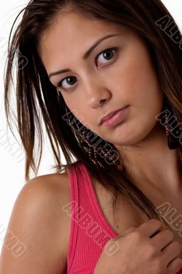 Woman face close up
