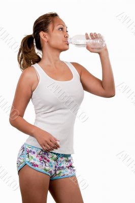 Woman drinking water